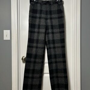 CC Filson Vintage 100% Virgin Wool Made in USA Heritage Gray Buffalo Plaid Pants